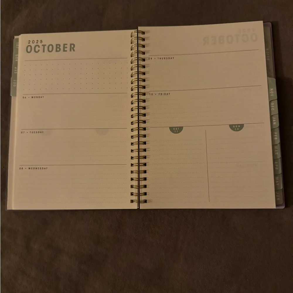 Blue Sky Lavender Striped Planner